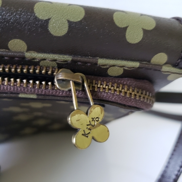 Kiyto Japanese Small Green/Brown Crossbody/Wallet. - Picture 5 of 11